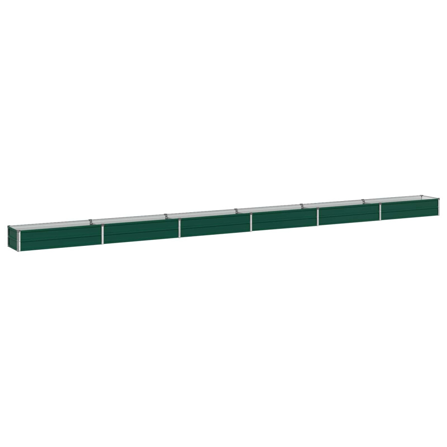 vidaXL Verhoogd Tuinbed Groen 600 x 40 x 24 cm koudgewalst stalen afbeelding 1