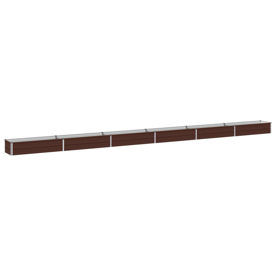 vidaXL Verhoogd Tuinbed Bruin 600 x 40 x 24 cm koudgewalst staal vidaXL Verhoogd Tuinbed Bruin 600 x 40 x 24 cm koudgewalst staal afbeelding 1