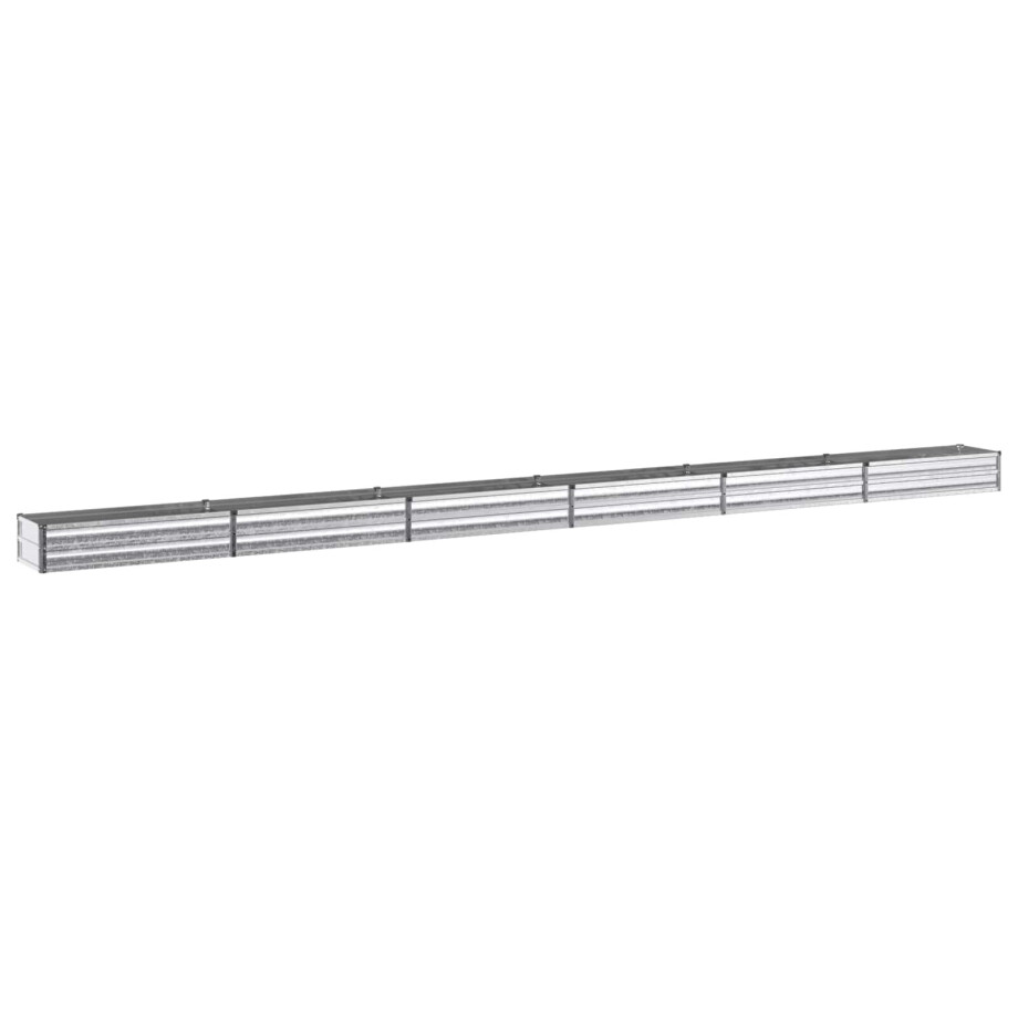 vidaXL Verhoogd Tuinbed Zilverkleurig 600 x 40 x 24 cm gegalvaniseerd vidaXL Verhoogd Tuinbed Zilverkleurig 600 x 40 x 24 cm gegalvaniseerd afbeelding 1