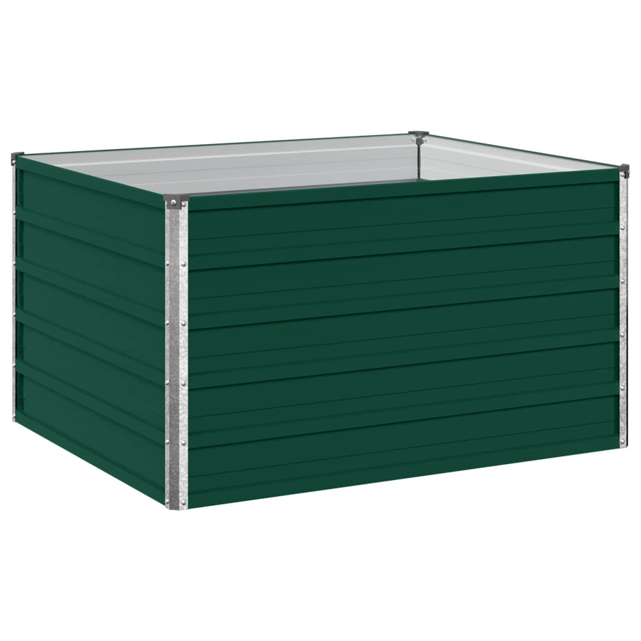 vidaXL Verhoogd Tuinbed Groen 100 x 80 x 55 cm koudgewalst stalen afbeelding 1