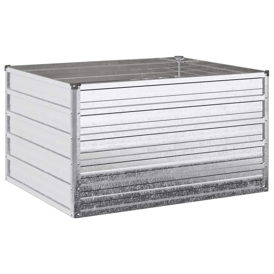 vidaXL Verhoogd Tuinbed Zilverkleurig 100 x 80 x 55 cm gegalvaniseerd afbeelding 1