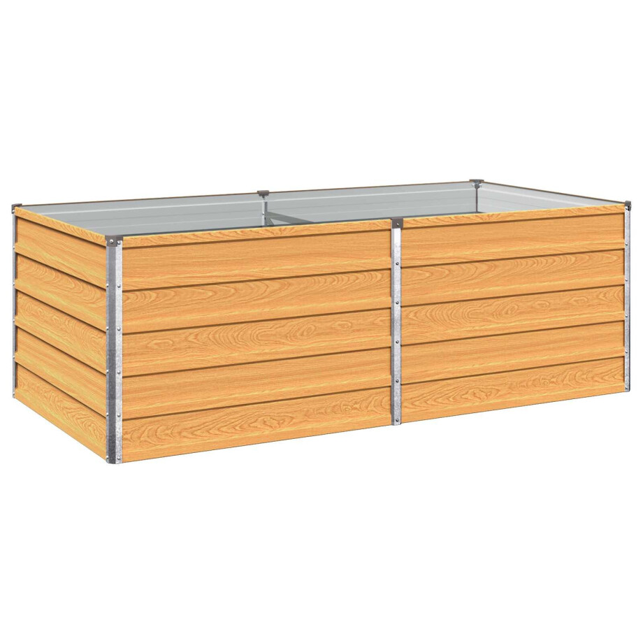 vidaXL Verhoogd Tuinbed Naturel 160 x 80 x 55 cm koudgewalst staal afbeelding 1