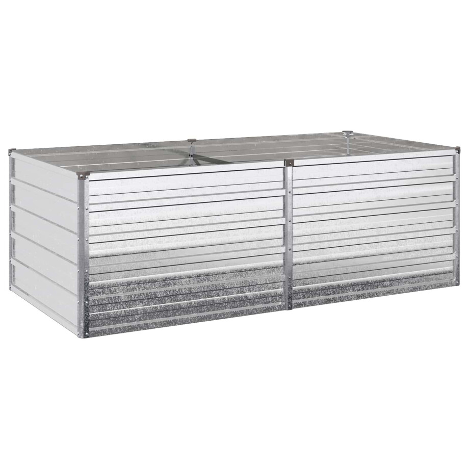 vidaXL Verhoogd Tuinbed Zilverkleurig 160 x 80 x 55 cm gegalvaniseerd vidaXL Verhoogd Tuinbed Zilverkleurig 160 x 80 x 55 cm gegalvaniseerd afbeelding 1