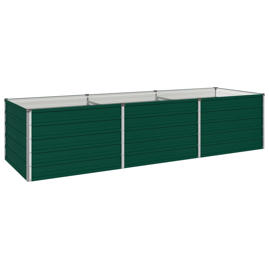 vidaXL Verhoogd Tuinbed Groen 240 x 80 x 55 cm koudgewalst stalen afbeelding 1