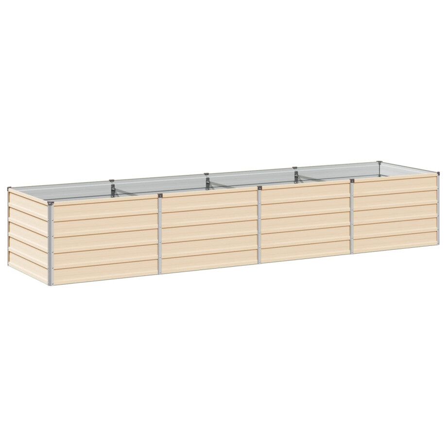 vidaXL Verhoogd Tuinbed Ivoor 320 x 80 x 55 cm koudgewalst staal afbeelding 1