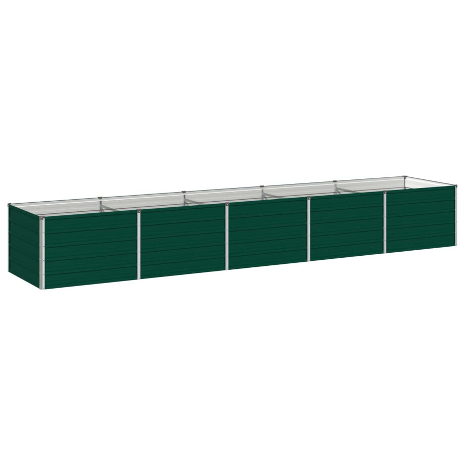 vidaXL Verhoogd Tuinbed Groen 400 x 80 x 55 cm koudgewalst stalen vidaXL Verhoogd Tuinbed Groen 400 x 80 x 55 cm koudgewalst stalen afbeelding 1