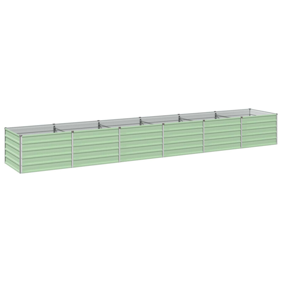 vidaXL Verhoogd Tuinbed Pastelgroen 480 x 80 x 55 cm koudgewalst staal vidaXL Verhoogd Tuinbed Pastelgroen 480 x 80 x 55 cm koudgewalst staal afbeelding 1