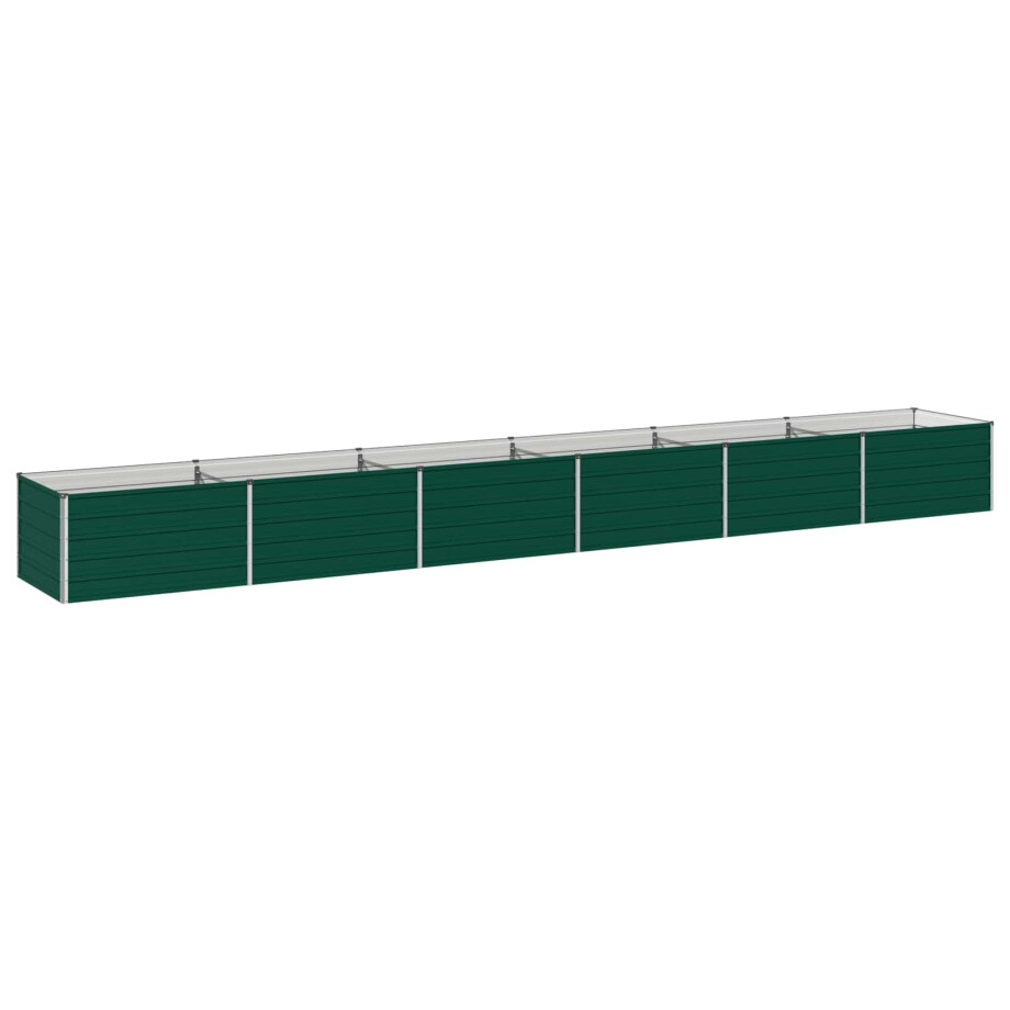 vidaXL Verhoogd Tuinbed Groen 600 x 80 x 55 cm koudgewalst stalen afbeelding 1