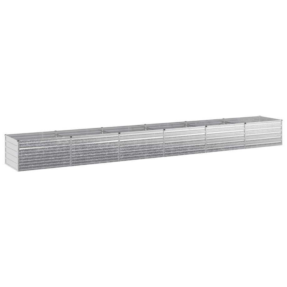 vidaXL Verhoogd Tuinbed Zilverkleurig 600 x 80 x 55 cm gegalvaniseerd vidaXL Verhoogd Tuinbed Zilverkleurig 600 x 80 x 55 cm gegalvaniseerd afbeelding 1