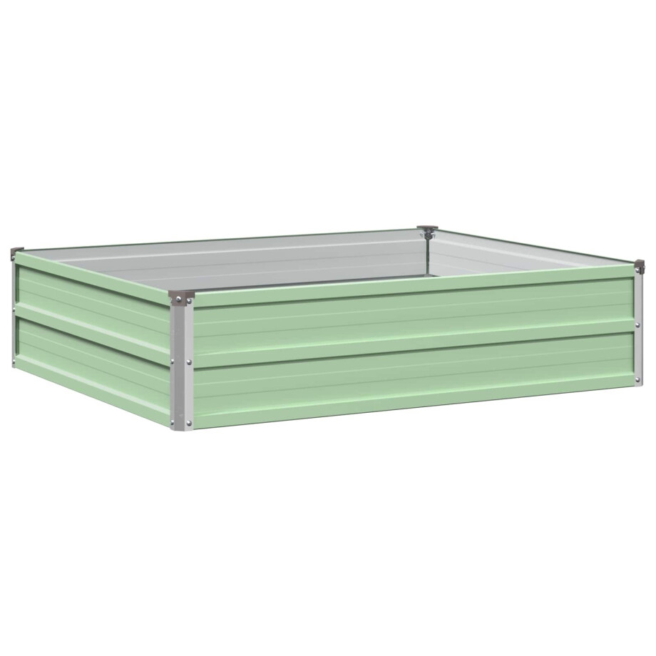 vidaXL Verhoogd Tuinbed Pastelgroen 100 x 80 x 24 cm koudgewalst staal vidaXL Verhoogd Tuinbed Pastelgroen 100 x 80 x 24 cm koudgewalst staal afbeelding 1