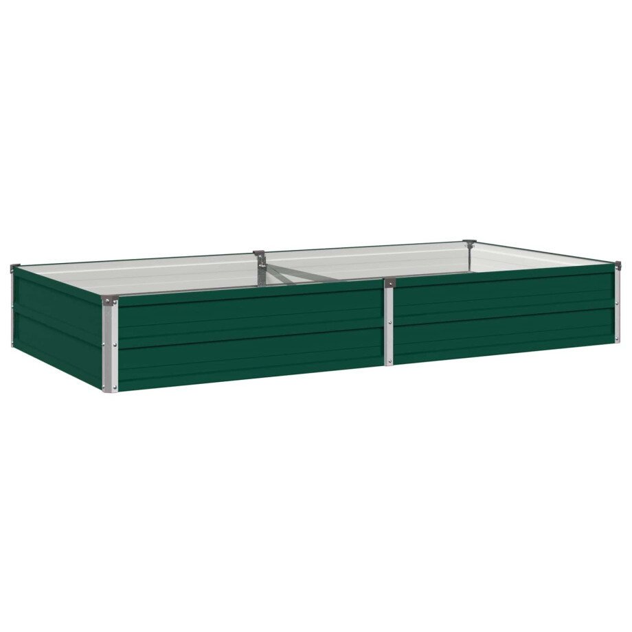 vidaXL Verhoogd Tuinbed Groen 160 x 80 x 24 cm koudgewalst stalen afbeelding 1