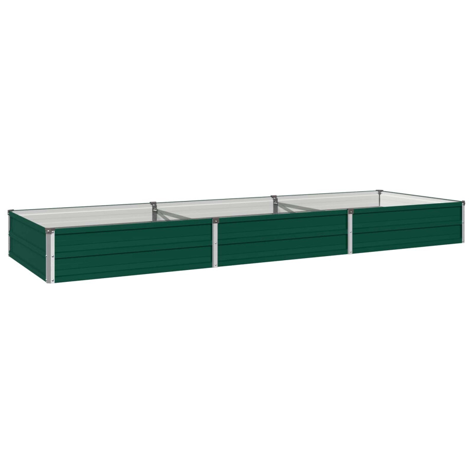 vidaXL Verhoogd Tuinbed Groen 240 x 80 x 24 cm koudgewalst stalen afbeelding 1
