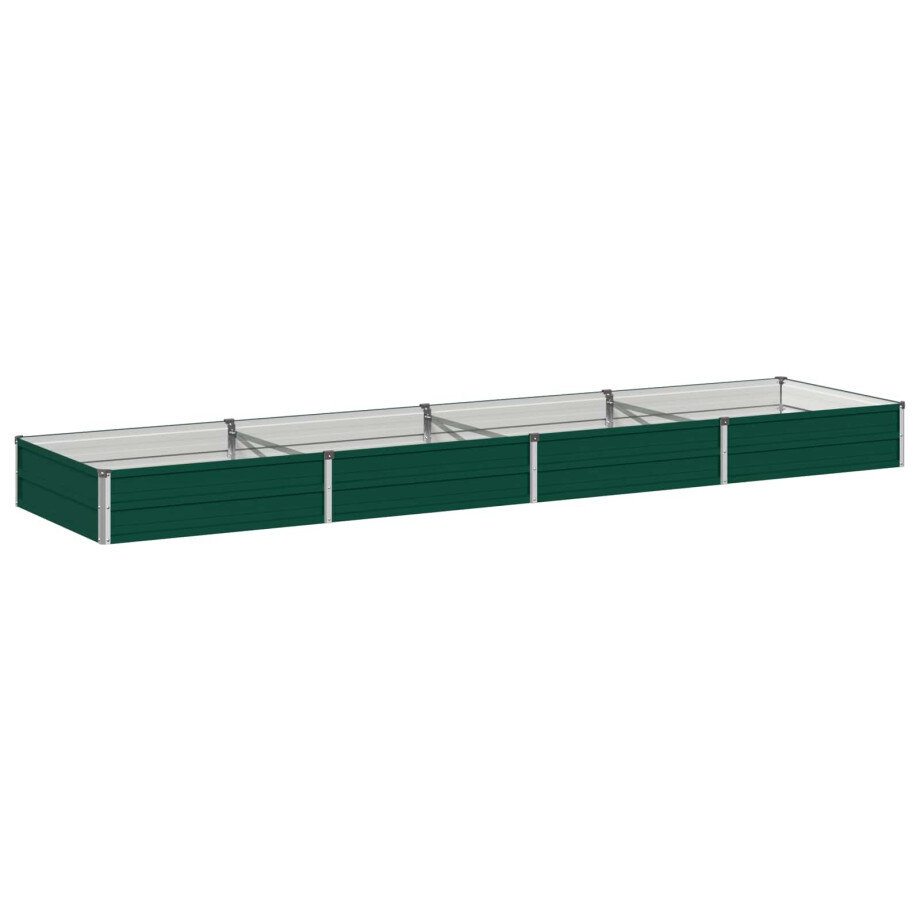 vidaXL Verhoogd Tuinbed Groen 320 x 80 x 24 cm koudgewalst stalen afbeelding 1