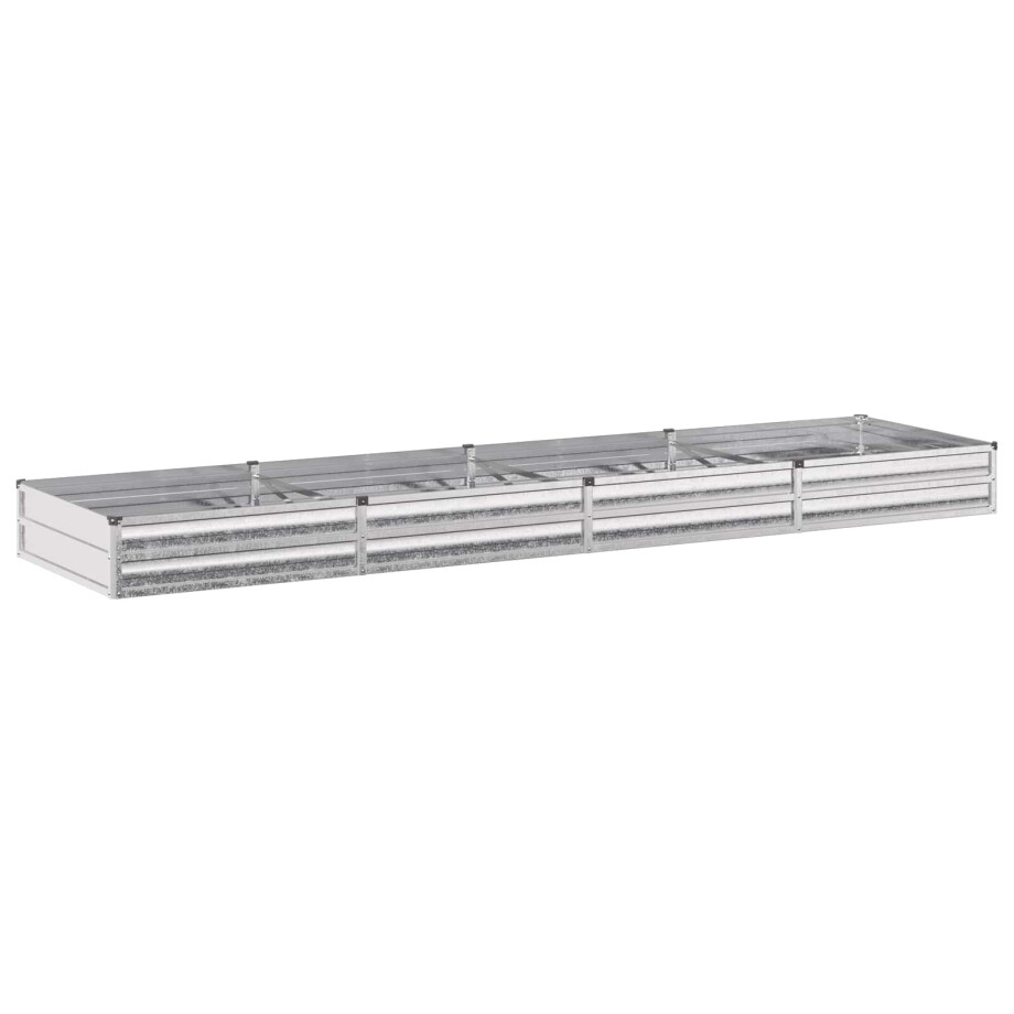 vidaXL Verhoogd Tuinbed Zilverkleurig 320 x 80 x 24 cm gegalvaniseerd afbeelding 1