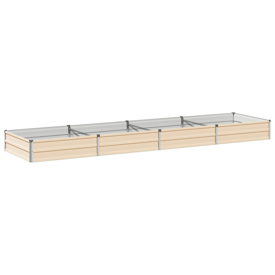 vidaXL Verhoogd Tuinbed Ivoor 320 x 80 x 24 cm koudgewalst staal afbeelding 1