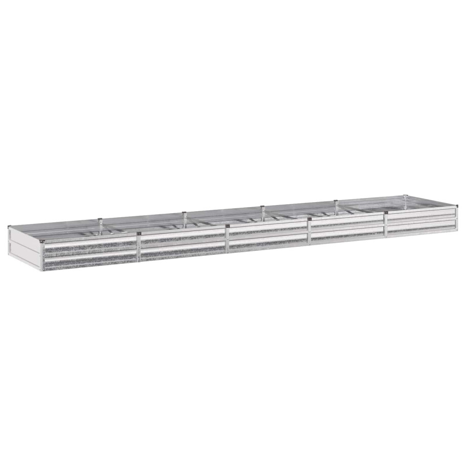 vidaXL Verhoogd Tuinbed Zilverkleurig 400 x 80 x 24 cm gegalvaniseerd vidaXL Verhoogd Tuinbed Zilverkleurig 400 x 80 x 24 cm gegalvaniseerd afbeelding 1