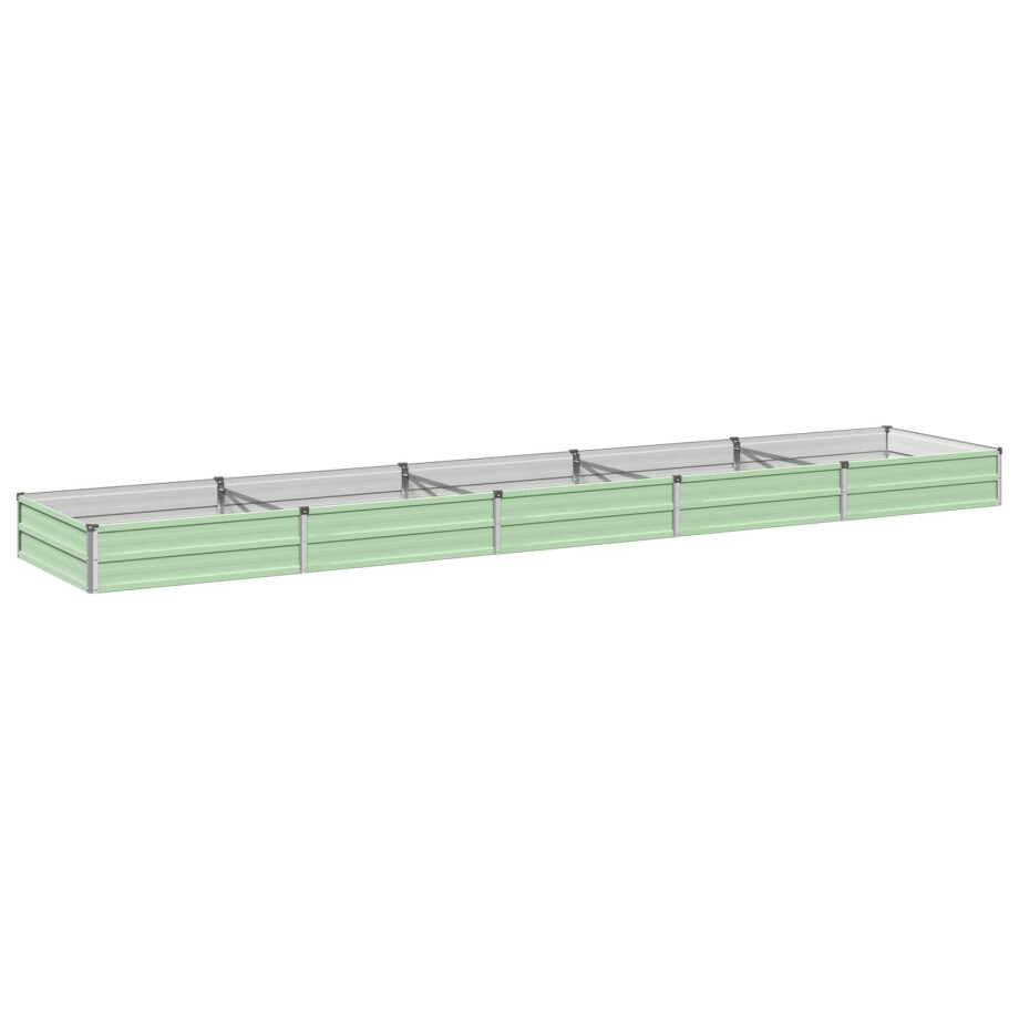 vidaXL Verhoogd Tuinbed Pastelgroen 400 x 80 x 24 cm koudgewalst staal vidaXL Verhoogd Tuinbed Pastelgroen 400 x 80 x 24 cm koudgewalst staal afbeelding 1