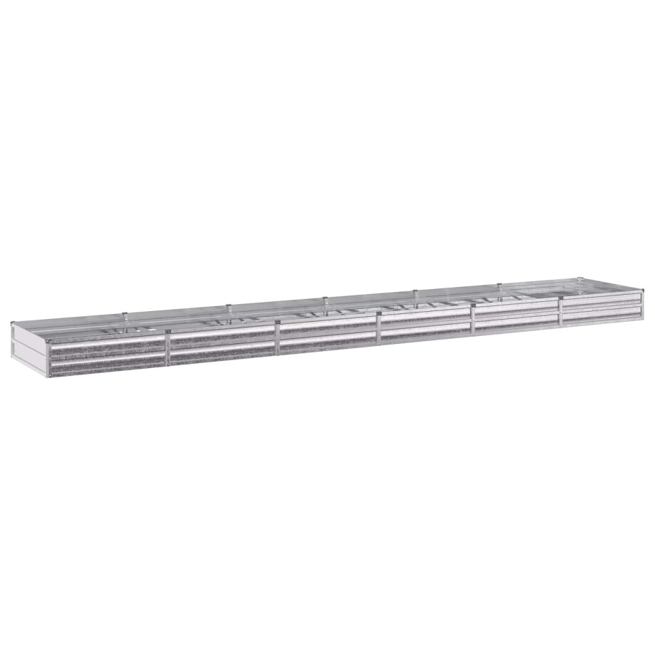 vidaXL Verhoogd Tuinbed Zilverkleurig 480 x 80 x 24 cm gegalvaniseerd vidaXL Verhoogd Tuinbed Zilverkleurig 480 x 80 x 24 cm gegalvaniseerd afbeelding 1