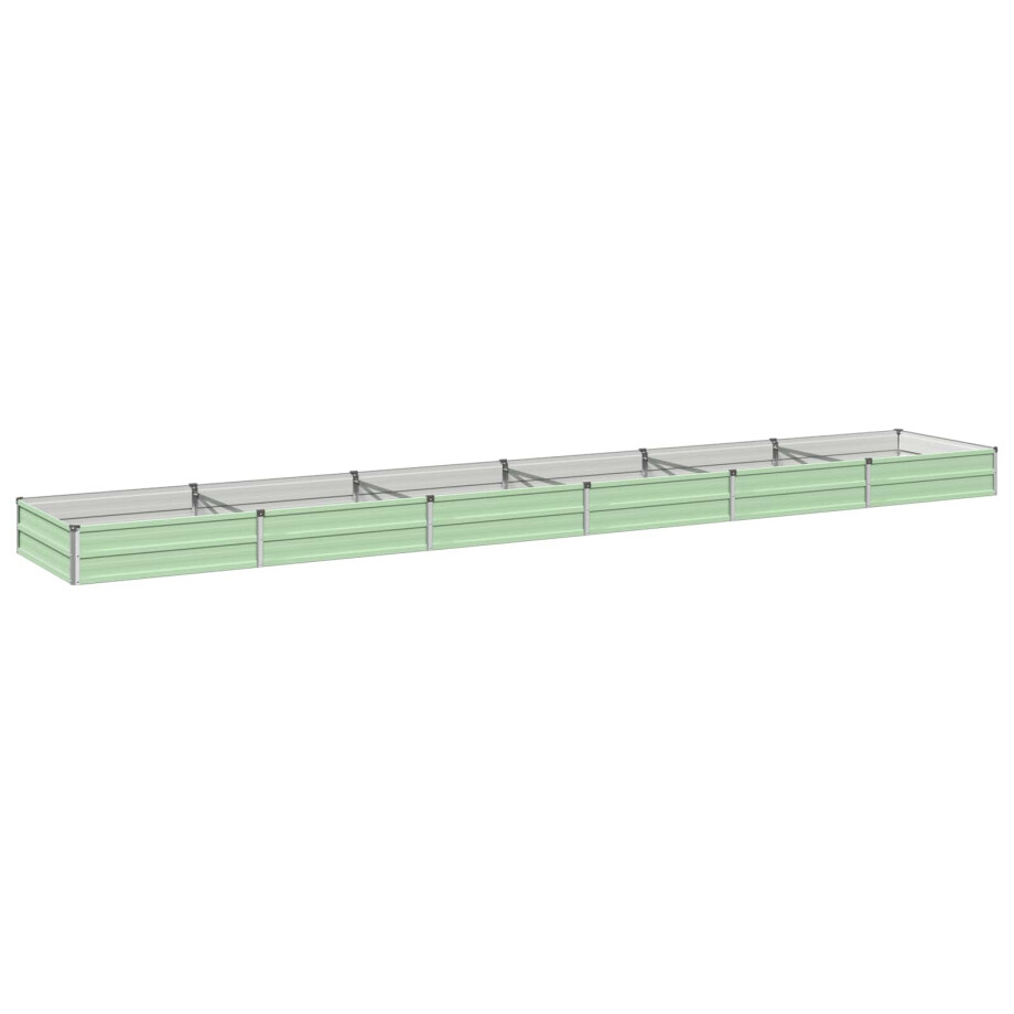 vidaXL Verhoogd Tuinbed Pastelgroen 480 x 80 x 24 cm koudgewalst staal vidaXL Verhoogd Tuinbed Pastelgroen 480 x 80 x 24 cm koudgewalst staal afbeelding 1