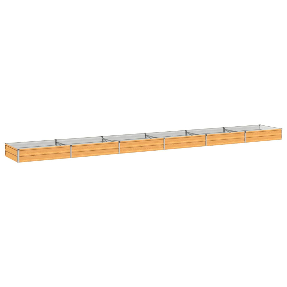 vidaXL Verhoogd Tuinbed Naturel 600 x 80 x 24 cm koudgewalst staal afbeelding 1