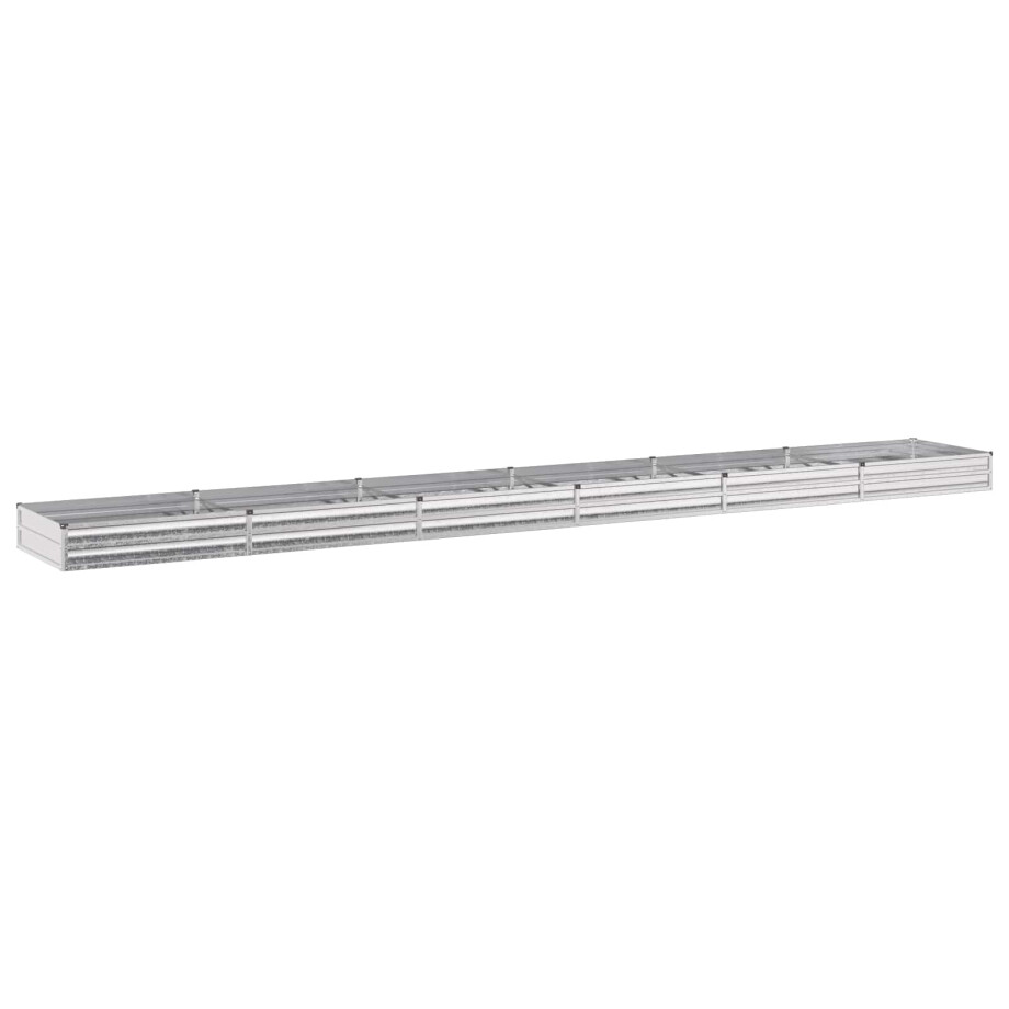 vidaXL Verhoogd Tuinbed Zilverkleurig 600 x 80 x 24 cm gegalvaniseerd vidaXL Verhoogd Tuinbed Zilverkleurig 600 x 80 x 24 cm gegalvaniseerd afbeelding 1