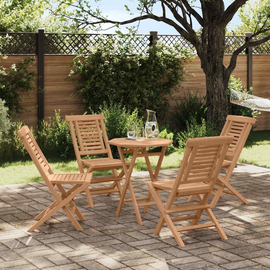 vidaXL Tuinset 3 st Bruin Massief Teak Hout afbeelding 1