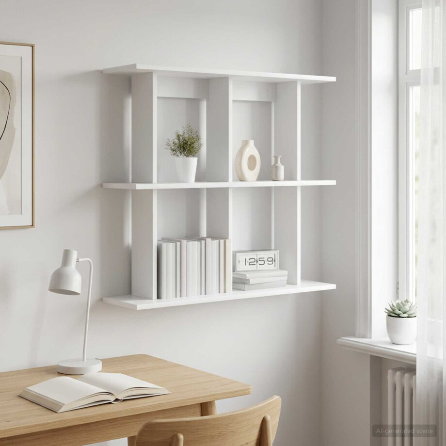 vidaXL Wandplank Muurmontage Wit 80 x 20 x 75 cm Bewerkt hout vidaXL Wandplank Muurmontage Wit 80 x 20 x 75 cm Bewerkt hout afbeelding 1