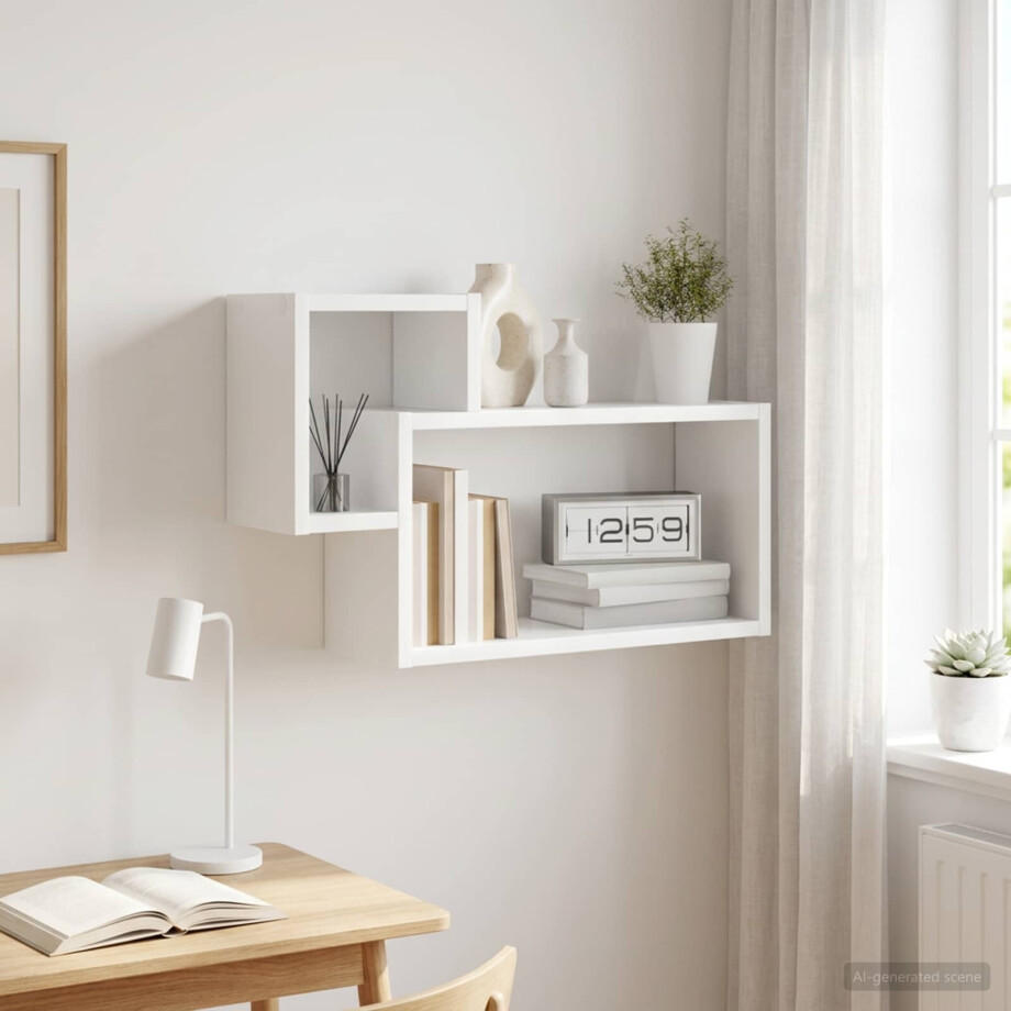 vidaXL Wandplank Muurmontage Wit 55 x 15 x 35 cm Bewerkt hout vidaXL Wandplank Muurmontage Wit 55 x 15 x 35 cm Bewerkt hout afbeelding 1