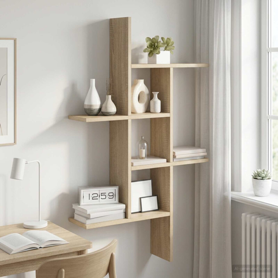vidaXL Wandplank Sonoma Eiken 61 x 15 x 102 cm Bewerkt hout vidaXL Wandplank Sonoma Eiken 61 x 15 x 102 cm Bewerkt hout afbeelding 1