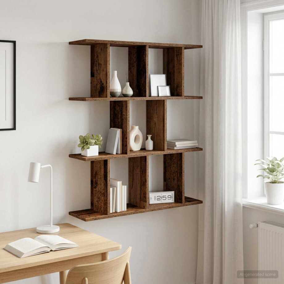 vidaXL Wandplank Oud hout 80 x 20 x 96 cm Bewerkt hout vidaXL Wandplank Oud hout 80 x 20 x 96 cm Bewerkt hout afbeelding 1