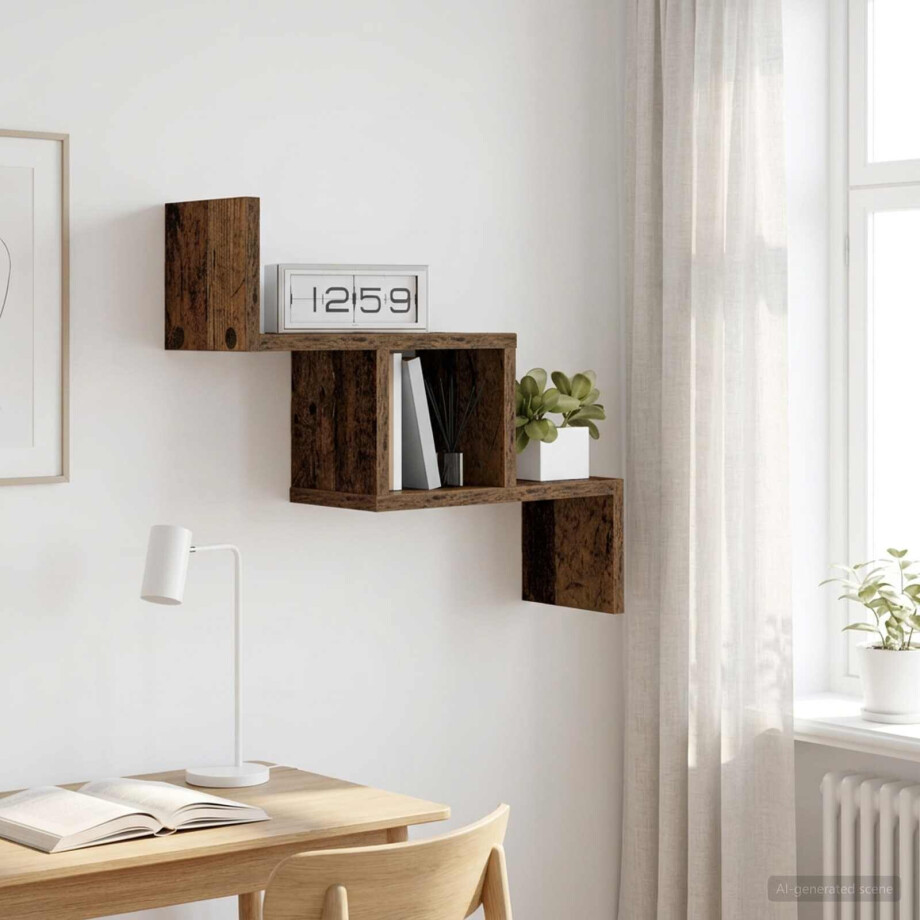 vidaXL Wandplank Oud hout 48 x 15 x 42 cm Bewerkt hout vidaXL Wandplank Oud hout 48 x 15 x 42 cm Bewerkt hout afbeelding 1
