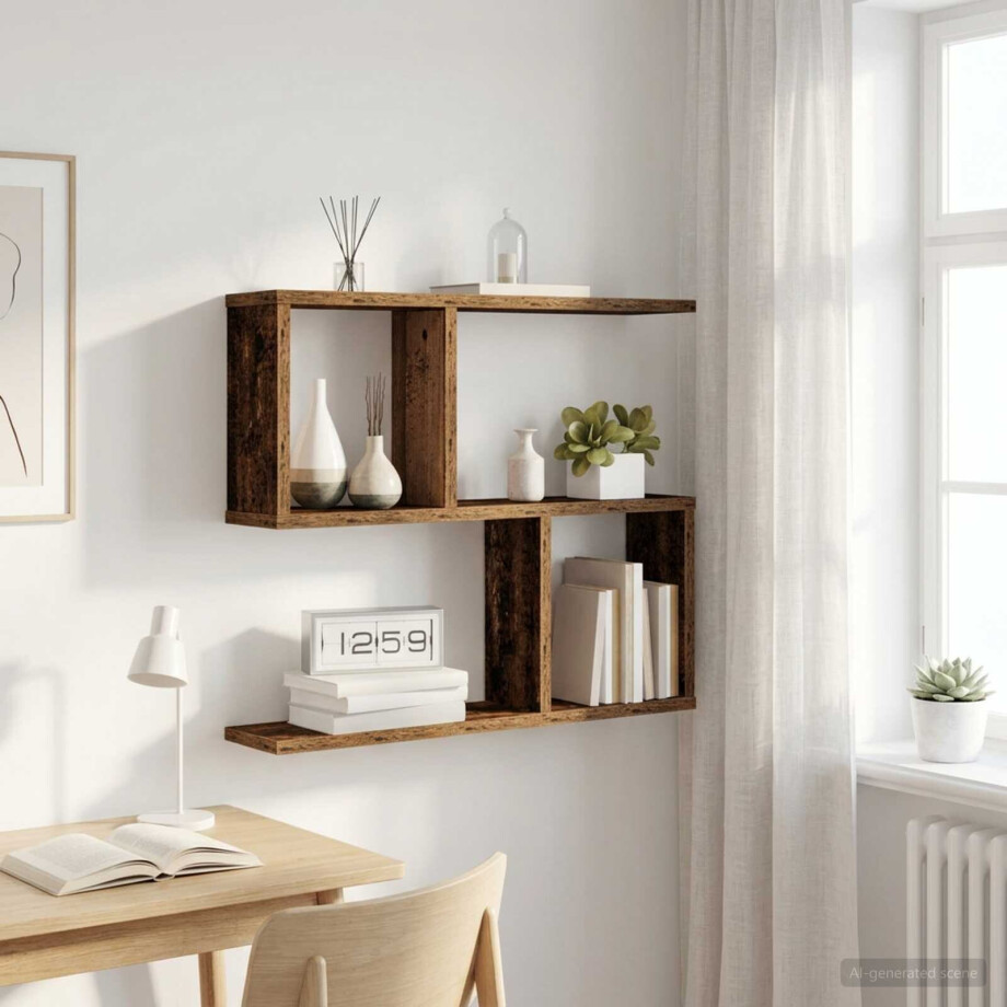 vidaXL Wandplank Oud hout 60 x 12 x 50,5 cm Bewerkt hout vidaXL Wandplank Oud hout 60 x 12 x 50,5 cm Bewerkt hout afbeelding 1