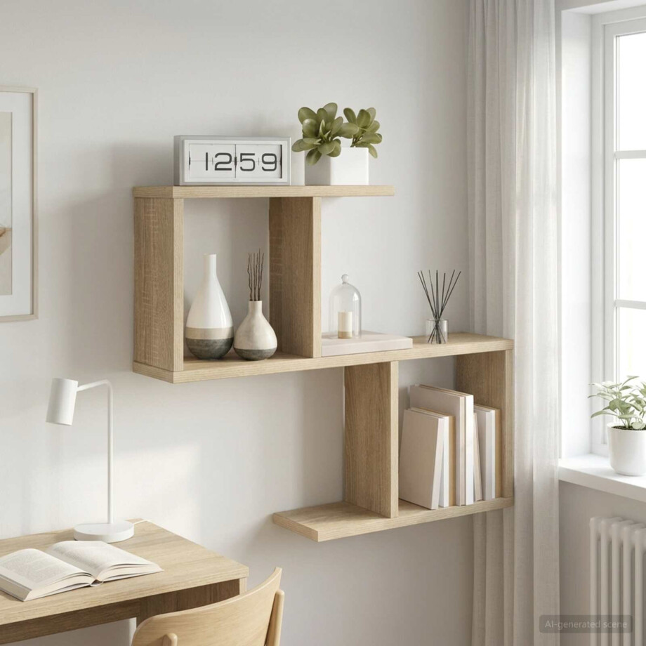vidaXL Wandplank Sonoma Eiken 60 x 12 x 50,5 cm Bewerkt hout vidaXL Wandplank Sonoma Eiken 60 x 12 x 50,5 cm Bewerkt hout afbeelding 1