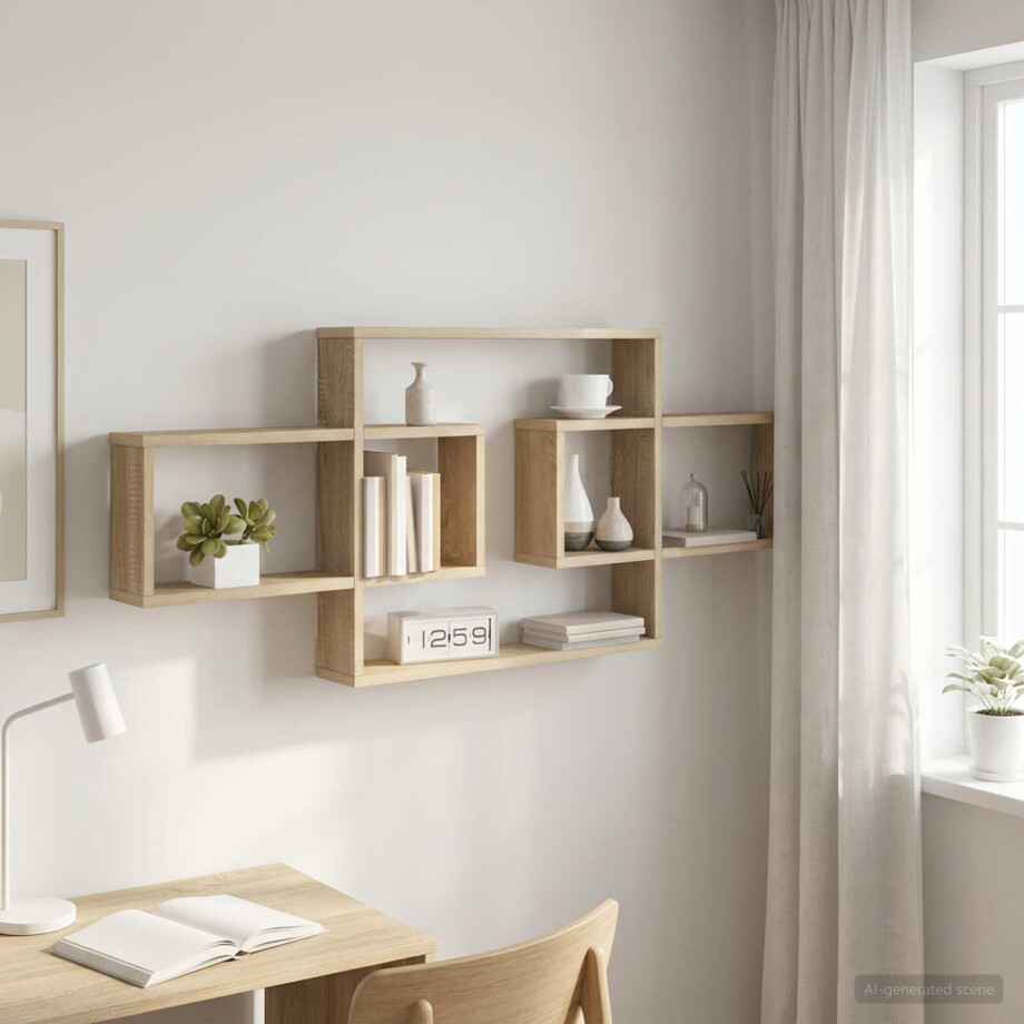vidaXL Wandplank Sonoma Eiken 130 x 10 x 50 cm Bewerkt hout vidaXL Wandplank Sonoma Eiken 130 x 10 x 50 cm Bewerkt hout afbeelding 1