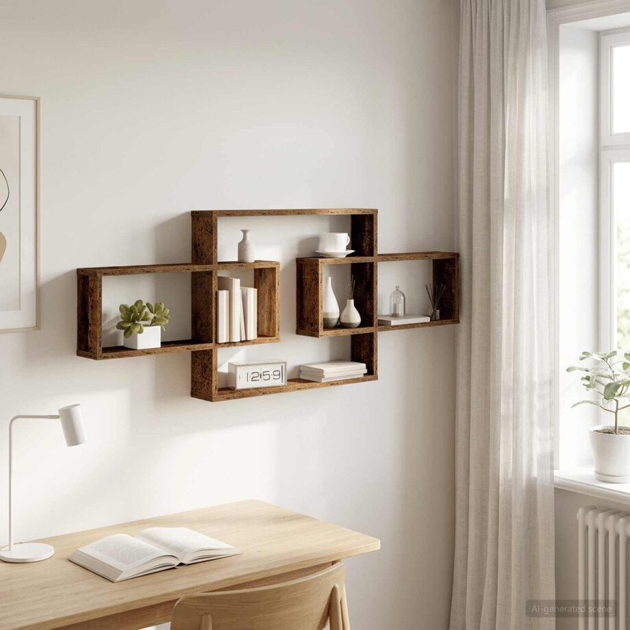 vidaXL Wandplank Oud hout 130 x 10 x 50 cm Bewerkt hout vidaXL Wandplank Oud hout 130 x 10 x 50 cm Bewerkt hout afbeelding 1