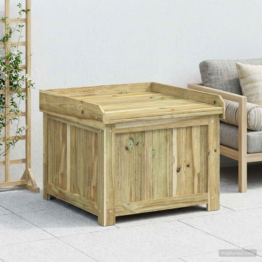 vidaXL Kussenbox voor buiten Geïmpregneerd grenenhout 58,5 x 60 x 47 cm vidaXL Kussenbox voor buiten Geïmpregneerd grenenhout 58,5 x 60 x 47 cm afbeelding 1