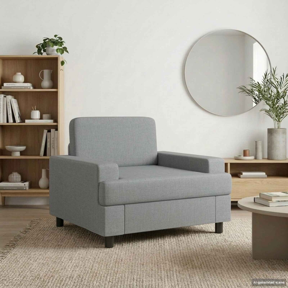 vidaXL Fauteuil Lichtgrijs Stof vidaXL Fauteuil Lichtgrijs Stof afbeelding 1