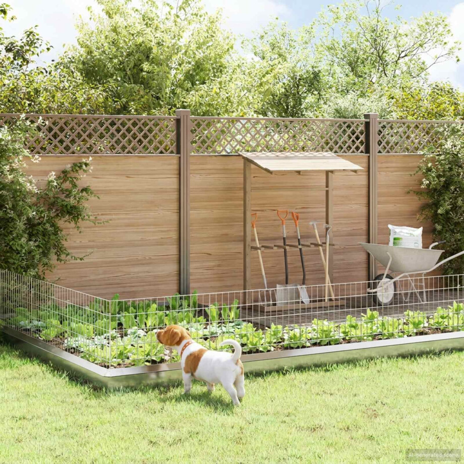 vidaXL Tuin omheining met palen 12 st 75 x 50 cm Gegalvaniseerd staal afbeelding 1