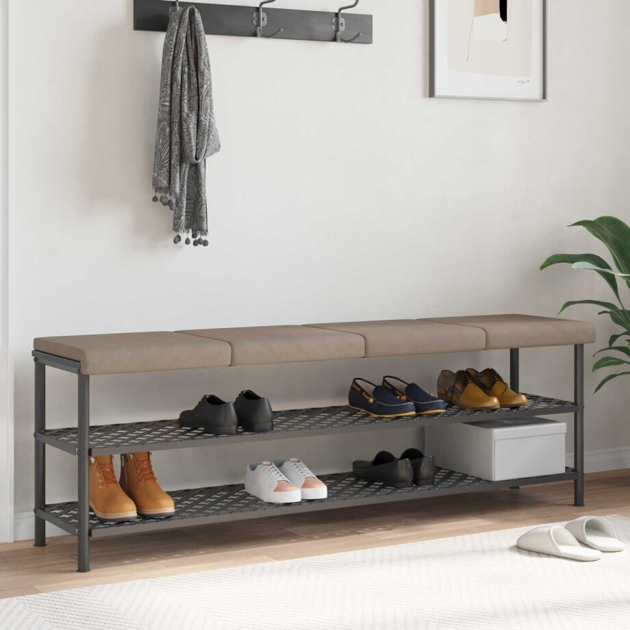 vidaXL Bankkussen 4 st Microvezel Taupe Diepte 35 cm vidaXL Bankkussen 4 st Microvezel Taupe Diepte 35 cm afbeelding 1