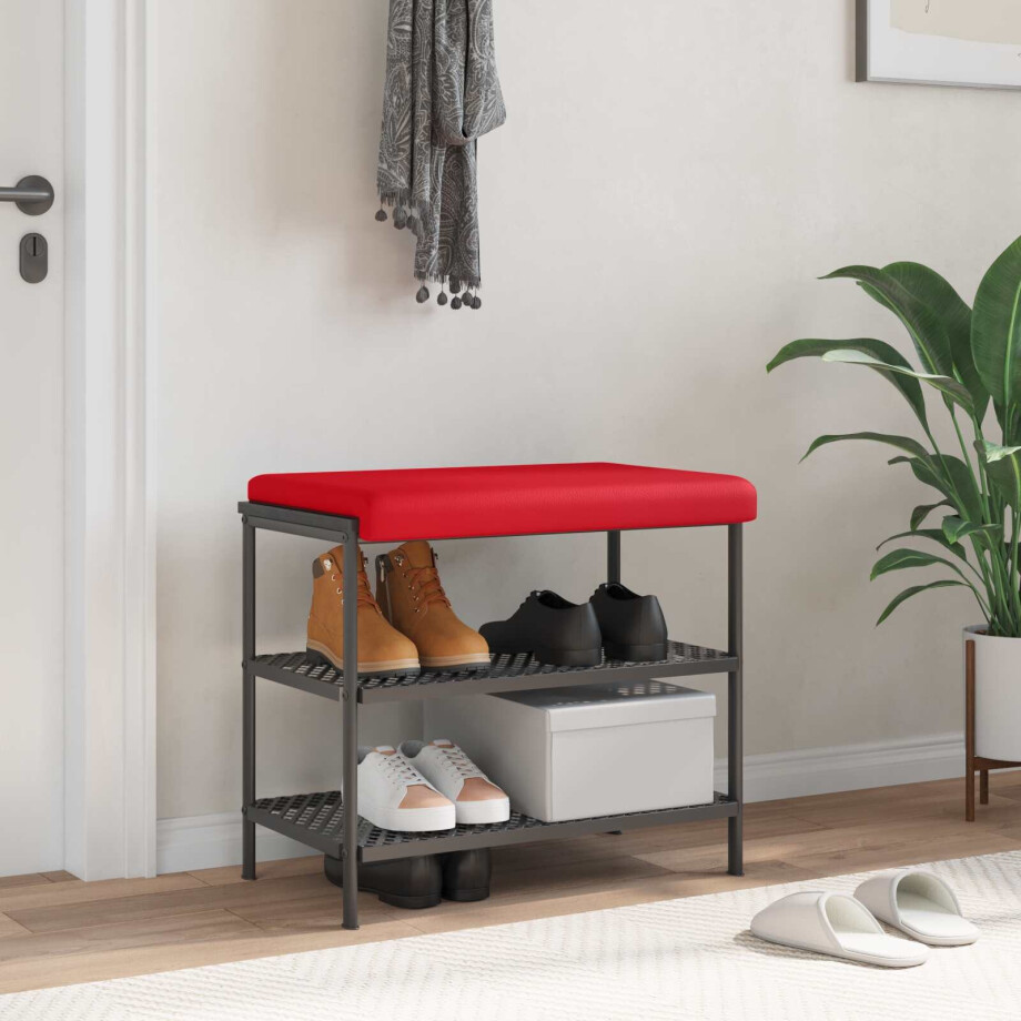 vidaXL Bankkussen Kunstleer Rood Diepte 35 cm afbeelding 1