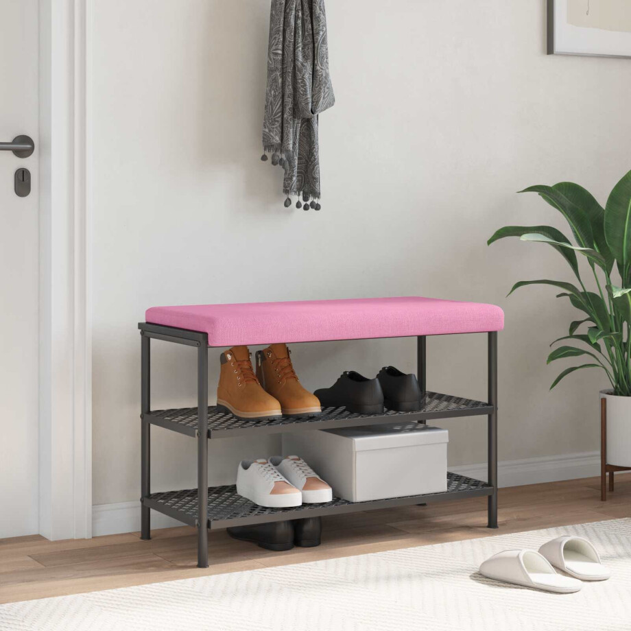 vidaXL Bankkussen Stof Roze Diepte 35 cm afbeelding 1