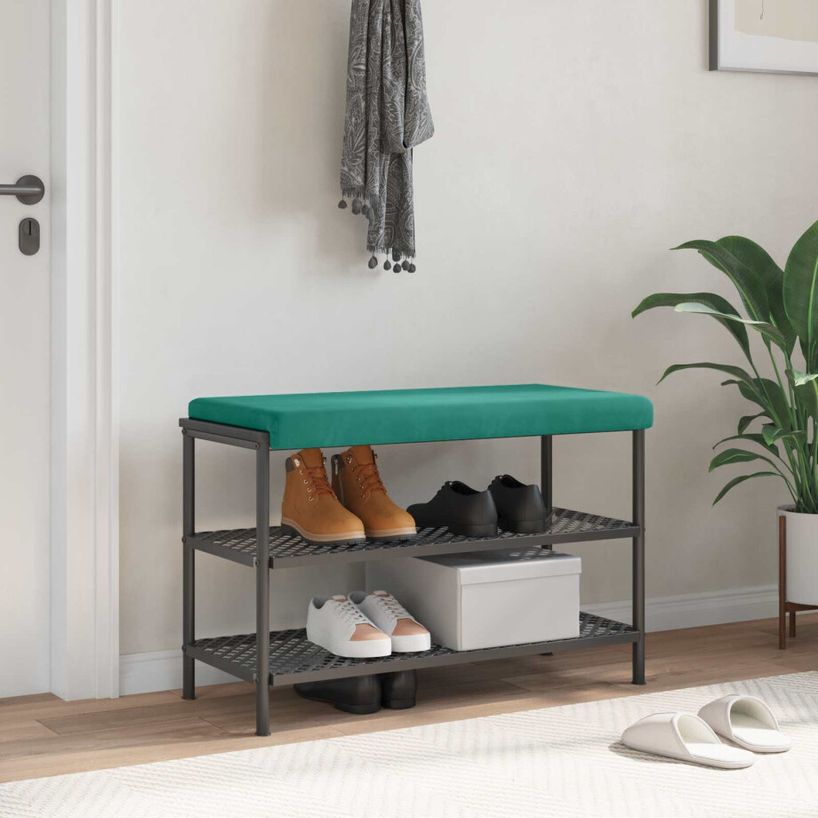 vidaXL Bankkussen fluweel Turquoise Diepte 35 cm afbeelding 1