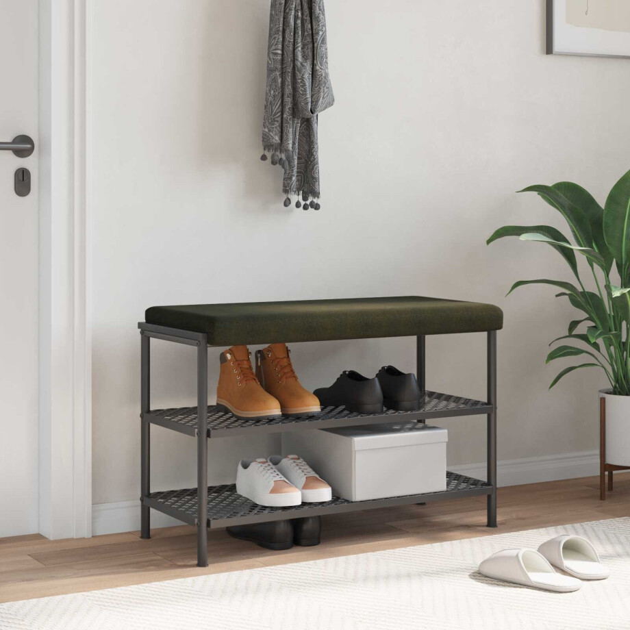 vidaXL Bankkussen Faux Suède Stof Legergroen Diepte 35 cm afbeelding 1