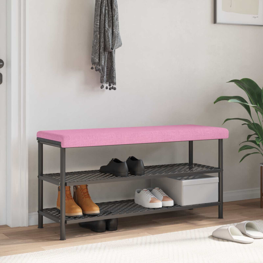 vidaXL Bankkussen Stof Roze Diepte 35 cm afbeelding 1