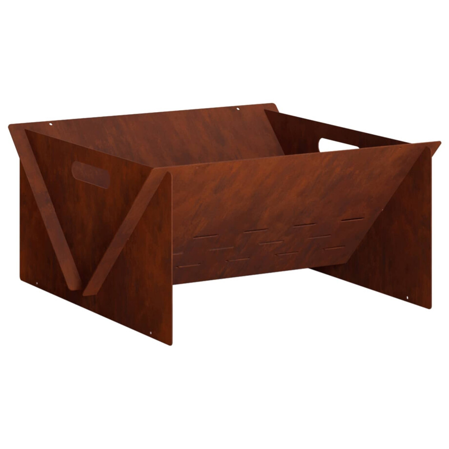 vidaXL Vuurkorf Roestkleurig 40 x 40 x 20 cm weervast staal vidaXL Vuurkorf Roestkleurig 40 x 40 x 20 cm weervast staal afbeelding 1