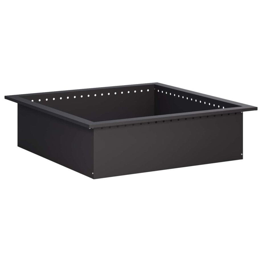 vidaXL Vuurkorfring Zwart 80 x 80 x 25 cm Staal vidaXL Vuurkorfring Zwart 80 x 80 x 25 cm Staal afbeelding 1