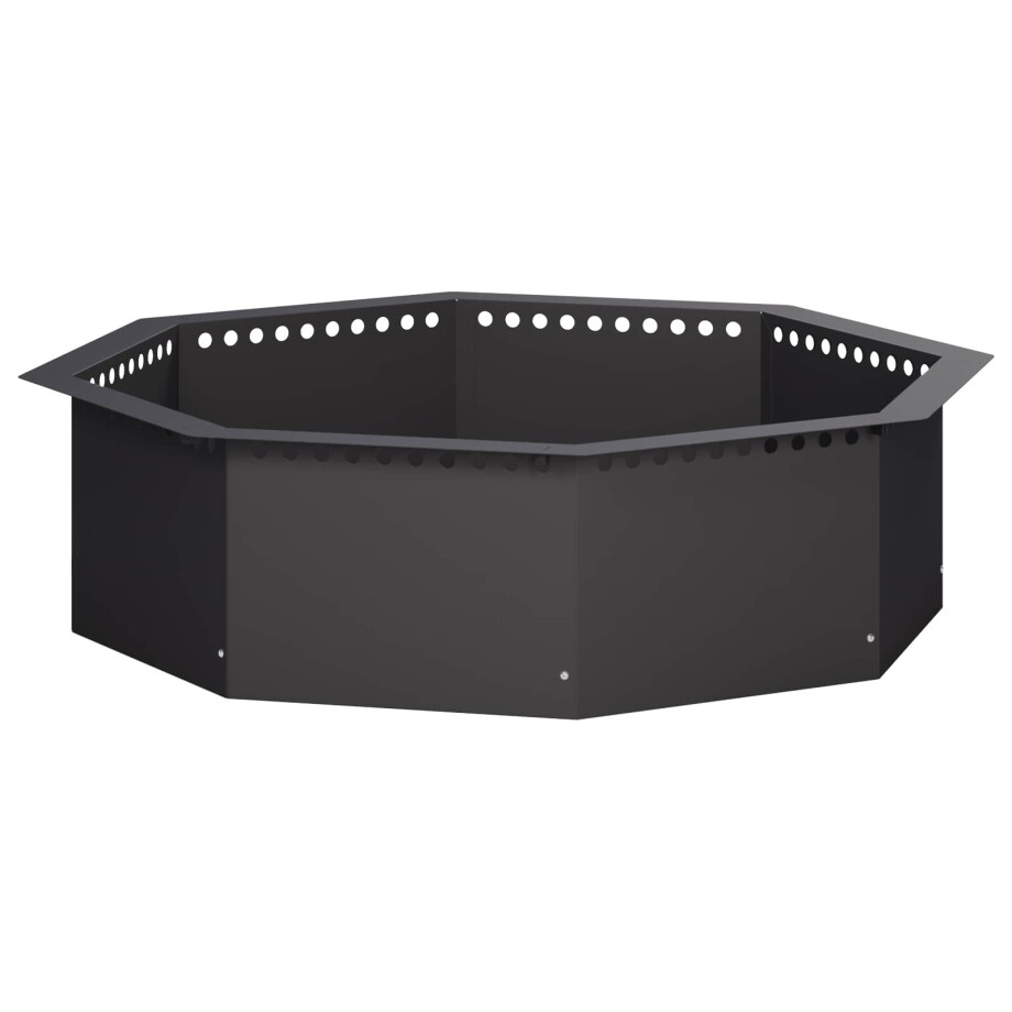 vidaXL Vuurkorfring Zwart 80 x 80 x 25 cm Staal afbeelding 1