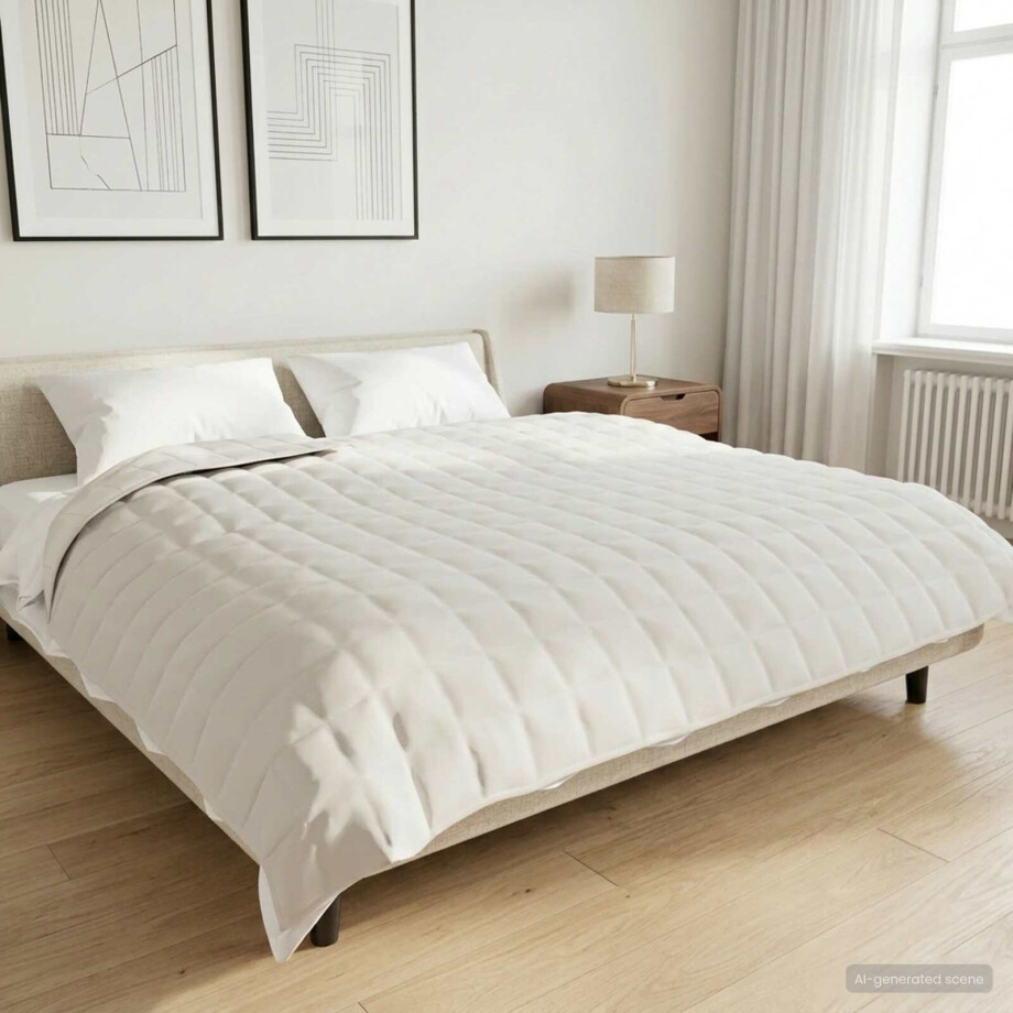 vidaXL Verzwaringsdeken Wit 200 x 225 cm 13 kg 100% Katoen 205T vidaXL Verzwaringsdeken Wit 200 x 225 cm 13 kg 100% Katoen 205T afbeelding 1