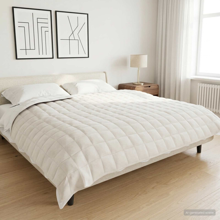 vidaXL Verzwaringsdeken Wit 200 x 200 cm 13 kg 100% Katoen 205T vidaXL Verzwaringsdeken Wit 200 x 200 cm 13 kg 100% Katoen 205T afbeelding 1