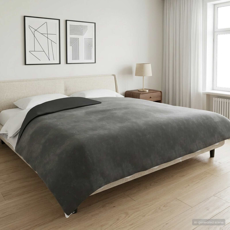 vidaXL Verzwaarde Dekens Antraciet 200 x 200 cm 9 kg 100% Katoen 205T afbeelding 1